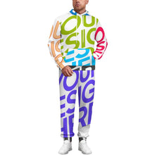 Lade das Bild in den Galerie-Viewer, Multi-Image-Design Unisex Jogginganzug Trainingsanzug SET Jogginghose & Hoodie Damen Herren mit Foto Design Motiv Text selbst gestalten und bedrucken