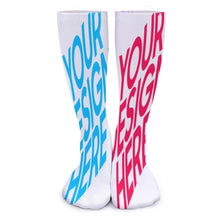 Lade das Bild in den Galerie-Viewer, Multi-Image-Design lange dicke Socken Strümpfe Damen / Herren mit Ihrem Design Motiv und Foto selbst gestalten und bedrucken