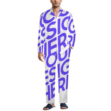 Lade das Bild in den Galerie-Viewer, Einzelbild-Design Herren / Männer Schlafanzug Pyjama Set Langarm - Kragen Classic (2 tlg.) SDS062 mit Foto Design Motiv Text selbst gestalten und bedrucken