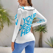 Lade das Bild in den Galerie-Viewer, Enges Lotusblatt Langarmshirt NZ129 - Damen / Frauen - selbst gestalten und bedrucken