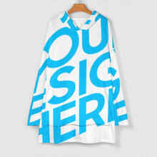 Lade das Bild in den Galerie-Viewer, Einzelbild-Design Mädchen Damen / Frauen Hoodie Sweatshirt Oversized Decke Kapuzenpullover Kuschelpullover MTY01 mit Foto Design Motiv Text selbst gestalten und bedrucken