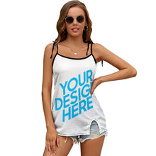 Lade das Bild in den Galerie-Viewer, Sexy Spaghetti Halter Tank Top NZ004 - Damen / Frauen - selbst gestalten und bedrucken