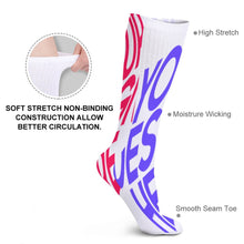 Lade das Bild in den Galerie-Viewer, Multi-Image-Design atmungsaktive Socken lang Damen / Herren mit Ihrem Design Motiv und Foto selbst gestalten und bedrucken