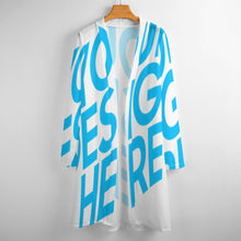 Lade das Bild in den Galerie-Viewer, Einzelbilddruck Langarm Cardigan Strickjacke lang geschnitten NZ060 Damen / Frauen mit Foto Text Muster selbst gestalten und bedrucken