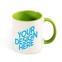 Lade das Bild in den Galerie-Viewer, Keramik Tasse Becher mit Farbe innen und Henkel selbst gestalten und bedrucken