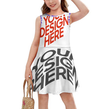 Lade das Bild in den Galerie-Viewer, Einzelbild-Design Mädchen Kleid Trägerkleid F12Q mit Foto Design Motiv Text selbst gestalten und bedrucken

