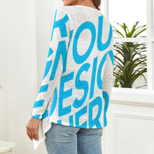 Lade das Bild in den Galerie-Viewer, Strickjacke Cardigan ohne Verschluss in offener Form NZ050 für Damen Frauen mit Foto Muster Text selbst gestalten und bedrucken