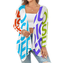 Lade das Bild in den Galerie-Viewer, Damen / Frauen Multi-Image-Druck Strickjacke offene Form Knitted Cardigan NZ050 mit Foto Text Muster selbst gestalten und bedrucken