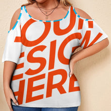 Lade das Bild in den Galerie-Viewer, Multi-Image-Design Allover-Druck Große Größen Sexy Schulterfreie TShirt Off Shoulder T-Shirt AVT Damen / Frauen selbst gestalten und bedrucken
