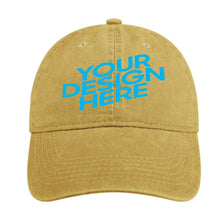 Lade das Bild in den Galerie-Viewer, Erwachsene Unisex Denim Snackback Jeans Cap 5-Panel Cowboy-Baseballmütze für Damen / Herren mit Foto selbst gestalten und bedrucken