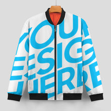 Lade das Bild in den Galerie-Viewer, Einzelbild-Design Herren / Männer Jacke Bomber Jacket mit Zipper BMJ mit Foto Design Motiv Text selbst gestalten und bedrucken