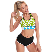 Lade das Bild in den Galerie-Viewer, Multi-Image-Design 2023 NEW Sport BH Sportbra Yoga Bra Top mit Fotos Muster Text Logo selbst gestalten und bedrucken