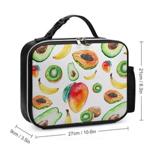 Lade das Bild in den Galerie-Viewer, Abnehmbare Leder Lunchtasche Lunch Bag Kühltasche mit Tragegriff 21×27×9cm mit Foto / Text selbst gestalten und bedrucken