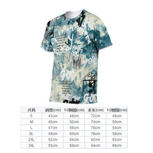 Lade das Bild in den Galerie-Viewer, Allover Print Rundhalsshirt Kurzarm Tshirt für Herren mit Fotos Muster Text Logo selbst gestalten und bedrucken