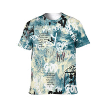 Lade das Bild in den Galerie-Viewer, Allover Print Rundhalsshirt Kurzarm Tshirt für Herren mit Fotos Muster Text Logo selbst gestalten und bedrucken