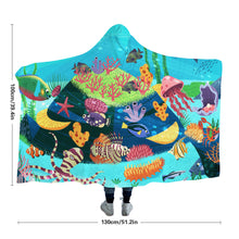 Lade das Bild in den Galerie-Viewer, Arktischer Samt Decke mit Kapuze 40"×50" 50"×60" 60"×80" selbst gestalten und bedrucken