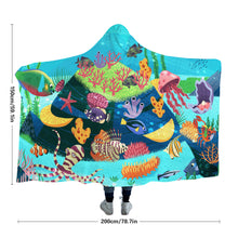 Lade das Bild in den Galerie-Viewer, Arktischer Samt Decke mit Kapuze 40"×50" 50"×60" 60"×80" selbst gestalten und bedrucken