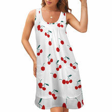 Lade das Bild in den Galerie-Viewer, Ärmelloses Sommerkleid mit U-Ausschnitt für Damen Frauen mit Foto Text selbst gestalten und bedrucken