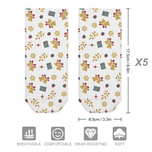 Lade das Bild in den Galerie-Viewer, Atmungsaktive kurze Socken Sneakersocken - 5 Paar des gleichen Designs - für Herren & Damen (5x Paar) mit Fotos Muster Text Logo selbst gestalten und bedrucken