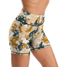 Lade das Bild in den Galerie-Viewer, Ausgefallene Kurze Yoga Hose Y09A Für Dein Workout Damen / Frauen Selbst Gestalten Und Bedrucken