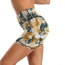 Lade das Bild in den Galerie-Viewer, Ausgefallene Kurze Yoga Hose Y09A Für Dein Workout Damen / Frauen Selbst Gestalten Und Bedrucken