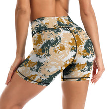 Lade das Bild in den Galerie-Viewer, Ausgefallene Kurze Yoga Hose Y09A Für Dein Workout Damen / Frauen Selbst Gestalten Und Bedrucken