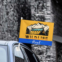 Lade das Bild in den Galerie-Viewer, Autofahne Auto Flagge mit Fotos Muster Text Logo selbst gestalten und bedrucken