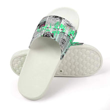 Lade das Bild in den Galerie-Viewer, Damen / Herren Hausschuhe Badesandale Pantoffeln PVC Slippers Badepantolette schwarz / weiß selbst gestalten und bedrucken
