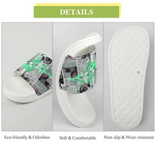 Lade das Bild in den Galerie-Viewer, Damen / Herren Hausschuhe Badesandale Pantoffeln PVC Slippers Badepantolette schwarz / weiß selbst gestalten und bedrucken