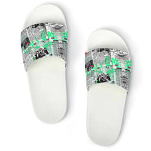 Lade das Bild in den Galerie-Viewer, Damen / Herren Hausschuhe Badesandale Pantoffeln PVC Slippers Badepantolette schwarz / weiß selbst gestalten und bedrucken