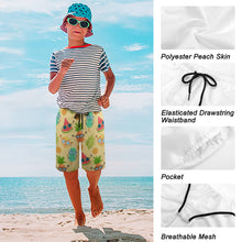 Lade das Bild in den Galerie-Viewer, Badeshorts & Badehose Kurz - Jungen - Vierteiliges Design Druck - selbst gestalten und bedrucken