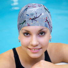 Lade das Bild in den Galerie-Viewer, Damen / Herren Unisex Bedruckbare Schwimmkappe Badekappe mit Foto und individuellen Design selbst gestalten und bedrucken