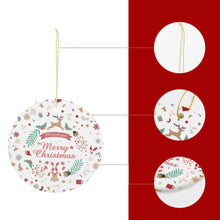 Lade das Bild in den Galerie-Viewer, Beidseitige keramike runde Christbaumschmuck mit Foto Text selbst gestalten und bedrucken