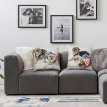 Lade das Bild in den Galerie-Viewer, Beidseitiger Druck 2er Set Kissenbezug Kuschelkissen Polyester Kissenhülle für Zierkissen, Dekokissen, Sofakissen, Couchkissen mit Fotos Muster Text Logo selbst gestalten und bedrucken