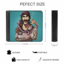 Lade das Bild in den Galerie-Viewer, Beidseitiger Druck Zweiseitige unterschiedliche Bilder Kurze PU Leder Geldbörse Geldbeutel Brieftasche mit Fotos Muster Text Logo selbst gestalten und bedrucken