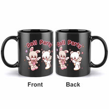 Lade das Bild in den Galerie-Viewer, Beidseitiger Druck / konsistentes Muster Schwarze Mug Tasse mit Fotos Muster Text Logo selbst gestalten und bedrucken