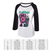 Lade das Bild in den Galerie-Viewer, Damen Raglan T-Shirt mit 3/4 Arm 100% Baumwolle selbst gestalten und bedrucken