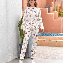 Lade das Bild in den Galerie-Viewer, Einzelbilddruck Damen / Frauen Loungewear Suit Pullover Anzug Trainingsanzug CT20 (Set, 2-tlg) mit Foto Text Muster selbst gestalten und bedrucken