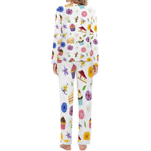 Lade das Bild in den Galerie-Viewer, Damen Frauen Pyjama lang zweiteiliger Schlafanzug mit Foto Text selbst gestalten und bedrucken