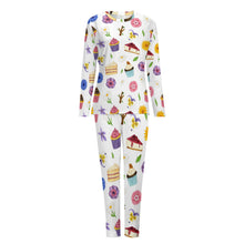 Lade das Bild in den Galerie-Viewer, Damen Frauen Pyjama lang zweiteiliger Schlafanzug mit Foto Text selbst gestalten und bedrucken