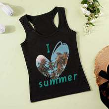 Lade das Bild in den Galerie-Viewer, Damen / Frauen Tanktop aus elastischer Baumwoll-Qualität in I-Form A-011 mit Fotos Muster Text Logo selbst gestalten und bedrucken