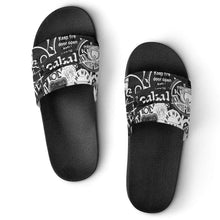 Lade das Bild in den Galerie-Viewer, Damen / Herren Hausschuhe Badesandale Pantoffeln PVC Slippers Badepantolette schwarz / weiß selbst gestalten und bedrucken