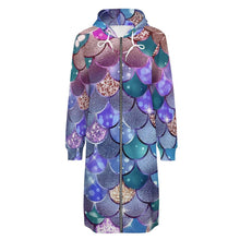 Lade das Bild in den Galerie-Viewer, Damen Lang Mantel Jacke mit Kapuze SDS002 mit Fotos Muster Text selbst gestalten und bedrucken