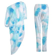 Lade das Bild in den Galerie-Viewer, Damen OFF Shoulder Shirt Kleid mit Carmen-Ausschnitt mit Hose SET 2tlg. VTZ mit Fotos Muster Text Logo selbst gestalten und bedrucken