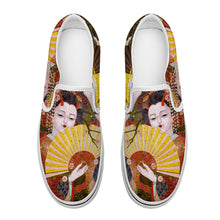 Lade das Bild in den Galerie-Viewer, Damen Sneaker Canvas Schuhe SLIP ON mit Foto Muster Text Logo selbst gestalten und bedrucken