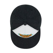 Lade das Bild in den Galerie-Viewer, Damen & Herren Denim schwarz flache Gummi Baseballkappe selbst gestalten und bedrucken