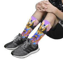 Lade das Bild in den Galerie-Viewer, Damen & Herren Schwarze Strümpfe Socken Gekämmte Baumwolle selbst gestalten und bedrucken