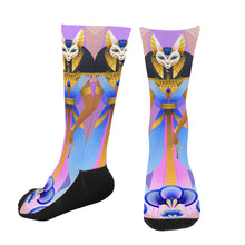 Lade das Bild in den Galerie-Viewer, Damen & Herren Schwarze Strümpfe Socken Gekämmte Baumwolle selbst gestalten und bedrucken