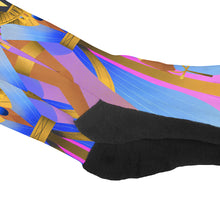 Lade das Bild in den Galerie-Viewer, Damen & Herren Schwarze Strümpfe Socken Gekämmte Baumwolle selbst gestalten und bedrucken