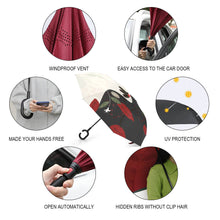 Lade das Bild in den Galerie-Viewer, Der umgekehrte verkehrte Regenschirm Innovativer Schirm mit Foto Text selbst gestalten und bedrucken